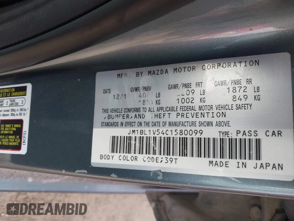 2012 Mazda 3 s Touring with VIN JM1BL1V54C1580099, listed as a IAAI auction lot 42101607 with 108,526 mi miles. Bid and sale history available at carsss.com. Image 9.