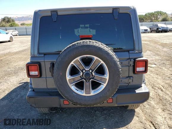 2020 Jeep Wrangler Unlimited Sahara with VIN 1C4HJXEG2LW329752, listed as a Copart auction lot 68563674 with 40,922 mi miles and Salvage Title. Bid and sale history available at carsss.com. Image 6.