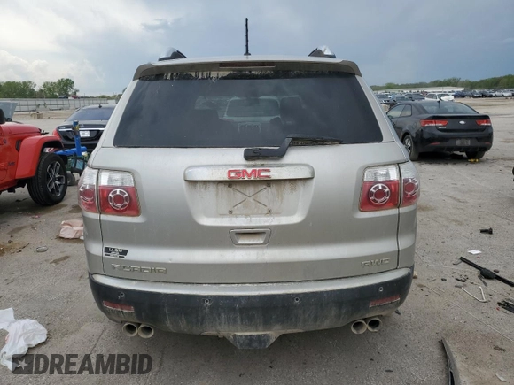 2008 GMC Acadia SLT1 z VIN 1GKEV23788J250334, wystawiony jako Copart lot #54162695 z przebiegiem 216 833 mil mil oraz Szkoda całkowita • Salvage title. Historia ofert i sprzedaży dostępna na DreamBid. Obrazek 6.