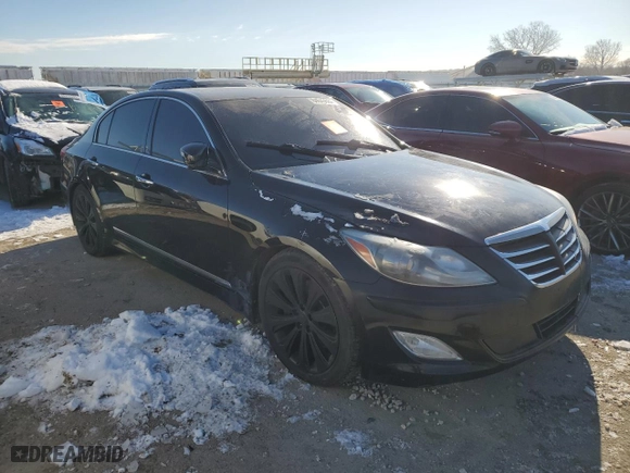 2012 Hyundai Genesis 5.0L with VIN KMHGC4DH8CU187154, listed as a Copart auction lot 84643684 with 0 mi miles and Salvage Title. Bid and sale history available at carsss.com. Image 4.