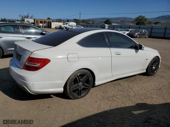 2012 Mercedes-Benz C-Class C 250 with VIN WDDGJ4HB8CF802876, listed as a Copart auction lot 48554275 with 170,669 mi miles and Salvage Title. Bid and sale history available at carsss.com. Image 3.