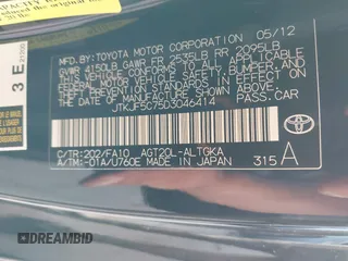 2013 Scion tC z VIN JTKJF5C75D3046414, wystawiony jako IAAI lot #41915505 z przebiegiem 58 906 mil mil oraz . Historia ofert i sprzedaży dostępna na DreamBid. Obrazek 9.