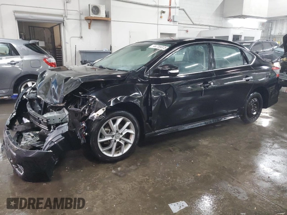 2015 Nissan Sentra SV with VIN 3N1AB7AP4FY285628, listed as a Copart auction lot 44755005 with 102,073 mi miles and Salvage Title. Bid and sale history available at carsss.com. Image 1.