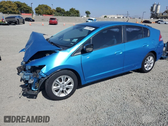 2010 Honda Insight EX with VIN JHMZE2H75AS006595, listed as a Copart auction lot 61078695 with 158,838 mi miles and Salvage title. Bid and sale history available at DreamBid. Image 1.