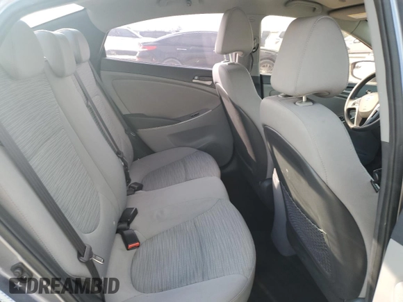 2015 Hyundai Accent GLS with VIN KMHCT4AEXFU906644, listed as a Copart auction lot 43817915 with 121,072 mi miles and Salvage Title. Bid and sale history available at carsss.com. Image 10.