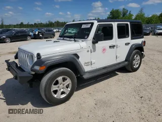 2020 Jeep Wrangler Unlimited Sport S with VIN 1C4HJXDN0LW226619, listed as a Copart auction lot 54769025 with 52,723 mi miles and Salvage title. Bid and sale history available at DreamBid. Image 1.