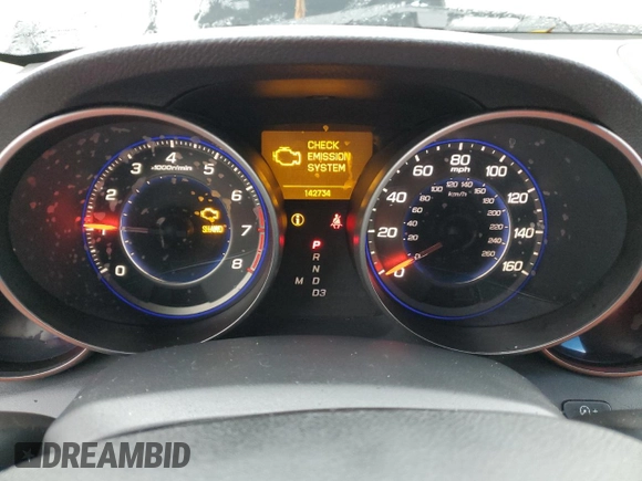 2008 Acura MDX Tech Pkg with VIN 2HNYD28388H512155, listed as a Copart auction lot 80867464 with 142,734 mi miles and Salvage Title. Bid and sale history available at carsss.com. Image 9.