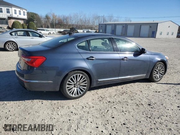 2014 Kia Cadenza Premium with VIN KNALN4D70E5123351, listed as a Copart auction lot 79914424 with 53,955 mi miles and Clean Title. Bid and sale history available at carsss.com. Image 3.