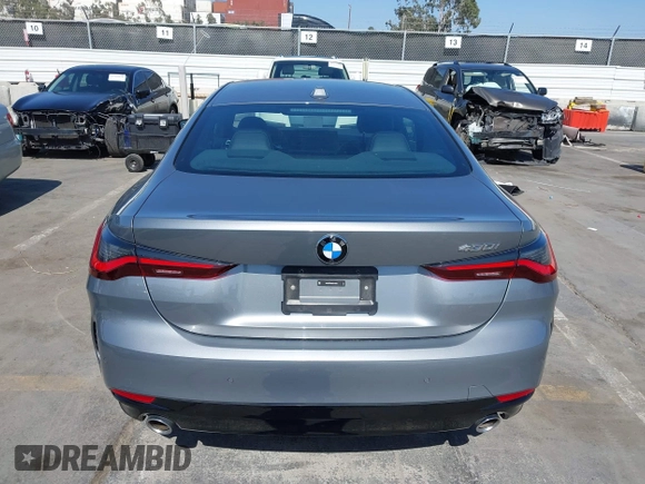 2025 BMW 4 Series 430i with VIN WBA43DA00SCS10563, listed as a IAAI auction lot 42510336 with 20,810 mi miles and . Bid and sale history available at DreamBid. Image 16.