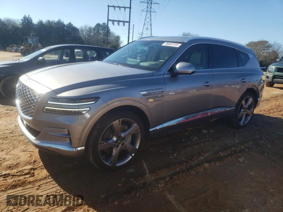 2022 Genesis GV80 z VIN KMUHCESC8NU084418, wystawiony jako Copart lot #86645144 z przebiegiem 34 815 mil mil oraz Szkoda całkowita • Salvage title. Historia ofert i sprzedaży dostępna na DreamBid. Obrazek 1.