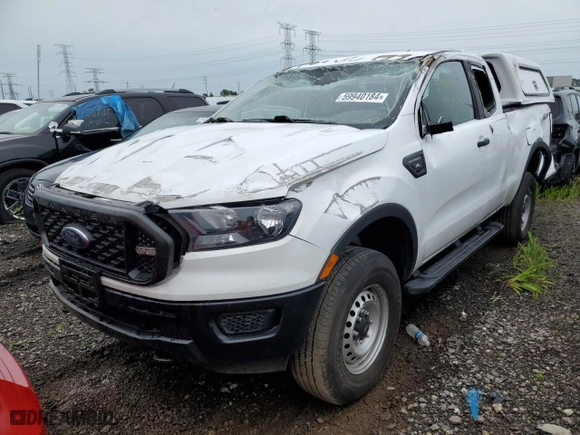 2022 Ford Ranger XL with VIN 1FTER1FH8NLD50996, listed as a Copart auction lot 59940184 with 34,684 mi miles and Salvage Title. Bid and sale history available at carsss.com. Image 1.