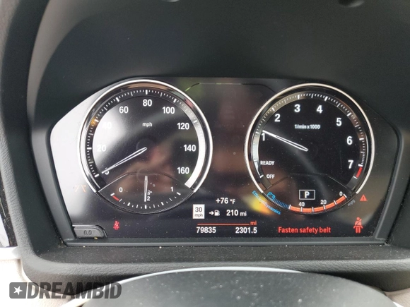 2019 BMW X1 xDrive28i with VIN WBXHT3C53K5N27090, listed as a Copart auction lot 54150485 with 79,835 mi miles and Salvage title. Bid and sale history available at DreamBid. Image 9.