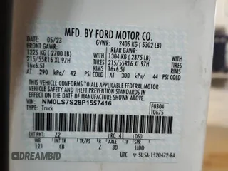 2023 Ford Transit Connect XL z VIN NM0LS7S28P1557416, wystawiony jako Copart lot #61812365 z przebiegiem 41 012 mil mil oraz Czysty tytuł • Clean title. Historia ofert i sprzedaży dostępna na DreamBid. Obrazek 14.