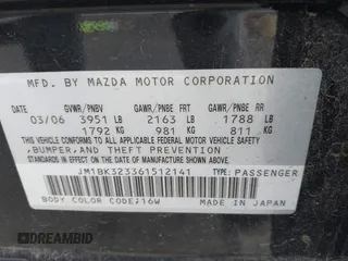 2006 Mazda 3 S Touring с VIN JM1BK323361512141, выставлен на аукционе IAAI как лот 41980012 с пробегом 187 128 миль миль и . История ставок и продаж доступна на DreamBid. Изображение 9.