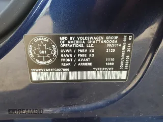 2015 Volkswagen Passat SEL Premium z VIN 1VWCV7A31FC027860, wystawiony jako Copart lot #56521435 z przebiegiem 171 702 mil mil oraz Czysty tytuł • Clean title. Historia ofert i sprzedaży dostępna na DreamBid. Obrazek 13.