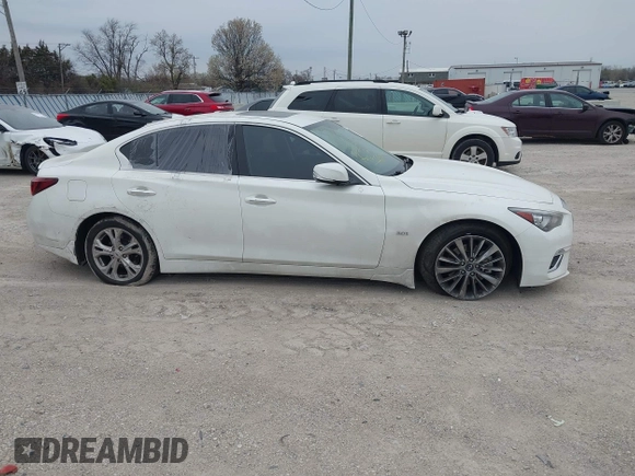 2019 Infiniti Q50 Luxe with VIN JN1EV7AP5KM512511, listed as a IAAI auction lot 42039355 with Not provided miles and . Bid and sale history available at DreamBid. Image 13.