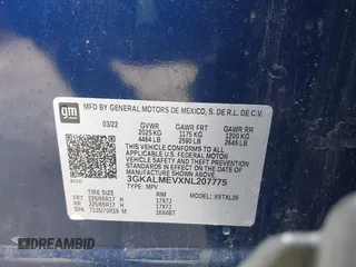 2022 GMC Terrain SLE z VIN 3GKALMEVXNL207775, wystawiony jako IAAI lot #42135647 z przebiegiem 52 288 mil mil oraz . Historia ofert i sprzedaży dostępna na DreamBid. Obrazek 9.