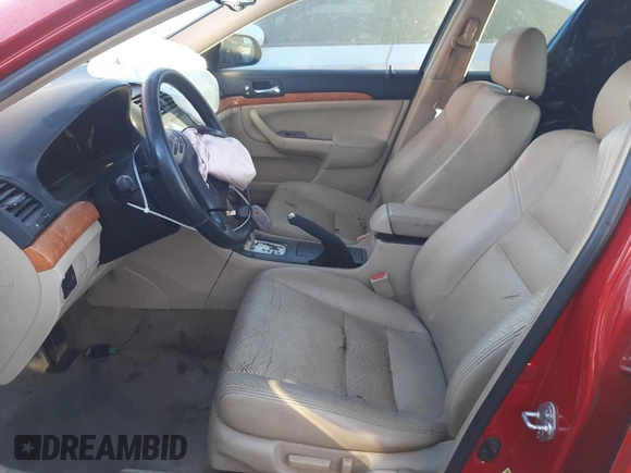 2005 Acura TSX with VIN JH4CL96895C032648, listed as a Copart auction lot 74750104 with 214,905 mi miles and Salvage title. Bid and sale history available at DreamBid. Image 7.