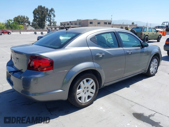 2012 Dodge Avenger SE with VIN 1C3CDZAB7CN270490, listed as a IAAI auction lot 42095154 with 168,566 mi miles. Bid and sale history available at carsss.com. Image 4.