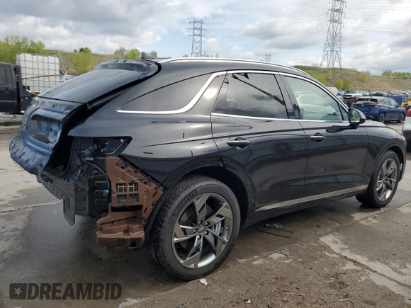 2024 Genesis GV70 Advanced with VIN 5NMMCET12RH003344, listed as a Copart auction lot 56329285 with 7,357 mi miles and Salvage title. Bid and sale history available at DreamBid. Image 3.