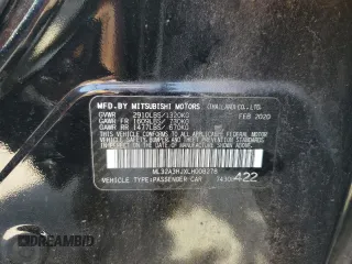 2020 Mitsubishi Mirage ES z VIN ML32A3HJXLH008278, wystawiony jako Copart lot #44202855 z przebiegiem 50 582 mil mil oraz Szkody całkowita. Historia ofert i sprzedaży dostępna na DreamBid. Obrazek 12.