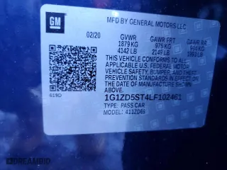 2020 Chevrolet Malibu LT with VIN 1G1ZD5ST4LF102461, listed as a Copart auction lot 42784075 with 74,526 mi miles and Salvage Title. Bid and sale history available at carsss.com. Image 14.