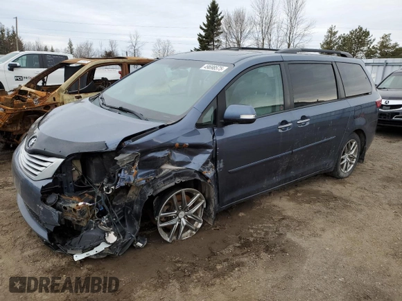 2015 Toyota Sienna Ltd with VIN 5TDDK3DC2FS095104, listed as a Copart auction lot 49698575 with 234,402 mi miles and Salvage Title. Bid and sale history available at carsss.com. Image 1.