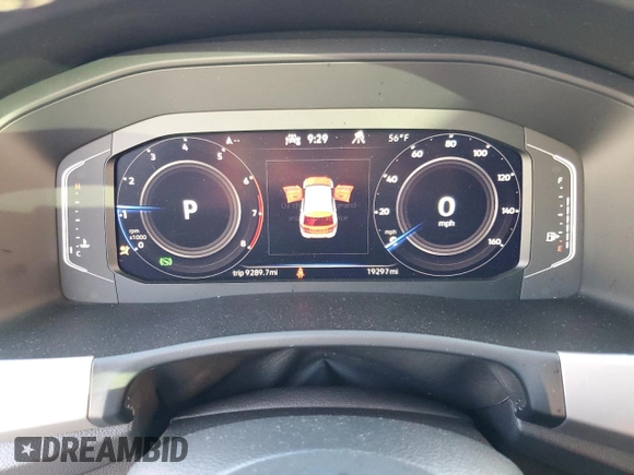 2023 Volkswagen Atlas SE with VIN 1V2KE2CA2PC206051, listed as a Copart auction lot 77347584 with 19,297 mi miles and Salvage title. Bid and sale history available at DreamBid. Image 9.