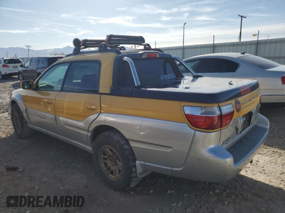2003 Subaru Baja с VIN 4S4BT61CX36100051, выставлен на аукционе Copart как лот 47897185 с пробегом 168 869 миль миль и Списание • Salvage title. История ставок и продаж доступна на DreamBid. Изображение 2.