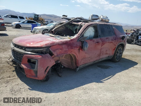 2024 Chevrolet Traverse FWD RS with VIN 1GNERLKS3RJ168533, listed as a Copart auction lot 62341964 with 0 mi miles and Salvage Title. Bid and sale history available at carsss.com. Image 1.