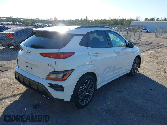 2023 Hyundai Kona N Line with VIN KM8K33A32PU049810, listed as a IAAI auction lot 40997336 with 13,130 mi miles. Bid and sale history available at carsss.com. Image 4.