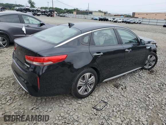 2017 Kia Optima Hybrid EX with VIN KNAGU4LE4H5012990, listed as a Copart auction lot 64192674 with 0 mi miles and Salvage Title. Bid and sale history available at carsss.com. Image 3.