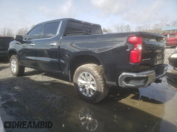 2021 Chevrolet Silverado 1500 LTZ with VIN 3GCUYGET0MG338974, listed as a Copart auction lot 47618705 with 87,076 mi miles and Salvage Title. Bid and sale history available at DreamBid. Image 2.