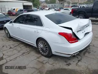 2019 Genesis G90 Premium with VIN KMTF34JA4KU061686, listed as a IAAI auction lot 42157076 with 27,359 mi miles and . Bid and sale history available at DreamBid. Image 3.