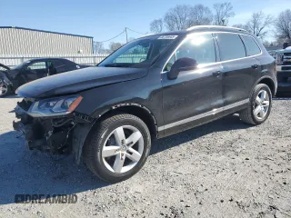 2012 Volkswagen Touareg Sport with VIN WVGEF9BP5CD011457, listed as a Copart auction lot 46785645 with 108,840 mi miles and Salvage Title. Bid and sale history available at DreamBid. Image 1.