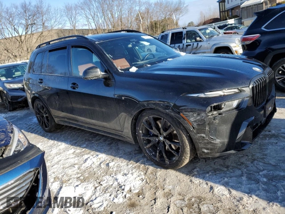 2023 BMW X7 xDrive40i with VIN 5UX23EM03P9P28696, listed as a Copart auction lot 44362265 with 0 mi miles and Non Repairable. Bid and sale history available at carsss.com. Image 4.