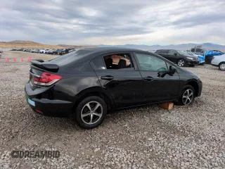 2015 Honda Civic Sedan SE with VIN 19XFB2F73FE119312, listed as a Copart auction lot 80914864 with 200,105 mi miles and Salvage Title. Bid and sale history available at carsss.com. Image 3.