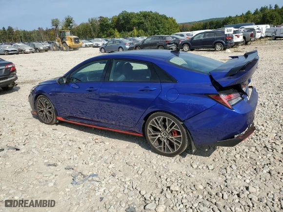 2022 Hyundai Elantra N with VIN KMHLW4AK1NU002953, listed as a Copart auction lot 71933364 with 27,515 mi miles and Salvage Title. Bid and sale history available at carsss.com. Image 2.