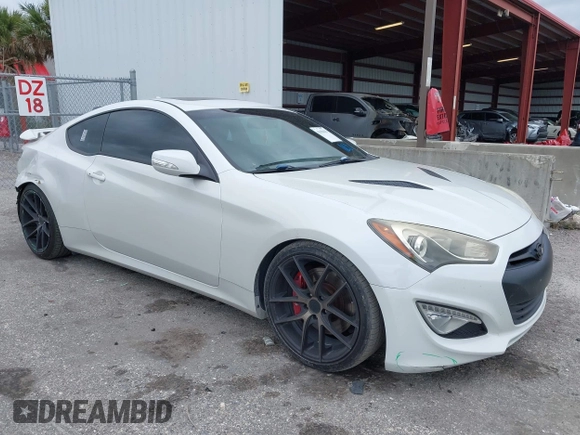 2013 Hyundai Genesis Coupe R-Spec with VIN KMHHU6KJ2DU108081, listed as a IAAI auction lot 41650433 with 80,964 mi miles and . Bid and sale history available at DreamBid. Image 1.