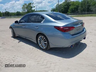 2018 Infiniti Q50 3.0t LUXE with VIN JN1EV7AP1JM361018, listed as a IAAI auction lot 39463706 with 45,648 mi miles. Bid and sale history available at carsss.com. Image 3.