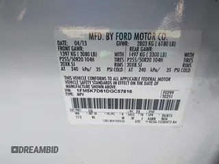 2013 Ford Explorer XLT z VIN 1FM5K7D81DGC57816, wystawiony jako IAAI lot #38258509 z przebiegiem 61 027 mil mil oraz . Historia ofert i sprzedaży dostępna na DreamBid. Obrazek 9.
