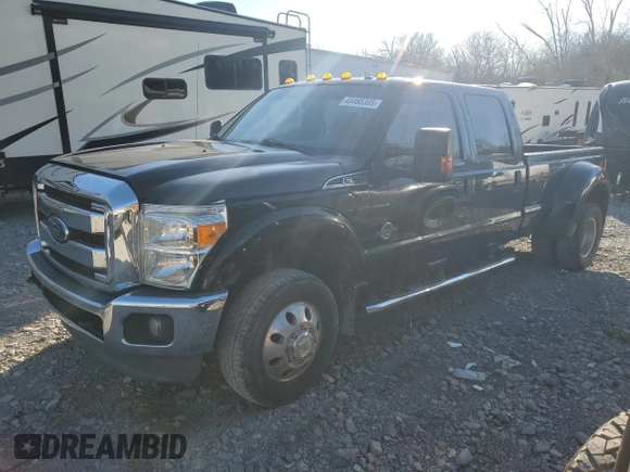 2014 Ford F-350 XLT with VIN 1FT8W3DT8EEA44832, listed as a Copart auction lot 45468365 with 176,751 mi miles and Salvage Title. Bid and sale history available at DreamBid. Image 1.
