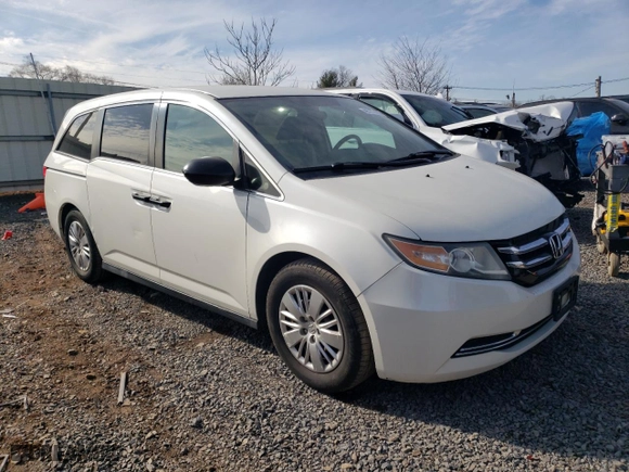 2015 Honda Odyssey LX with VIN 5FNRL5H2XFB018968, listed as a Copart auction lot 46777425 with 160,867 mi miles and Salvage Title. Bid and sale history available at carsss.com. Image 4.