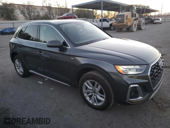 2023 Audi Q5 S line Premium with VIN WA1GAAFY5P2043806, listed as a Copart auction lot 88799155 with 50,580 mi miles and Salvage Title. Bid and sale history available at carsss.com. Image 4.