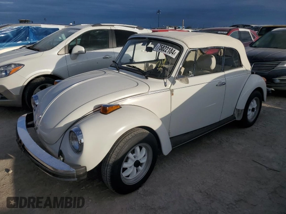 1979 Volkswagen Beetle with VIN 1592031287, listed as a Copart auction lot 75822184 with 16,726 mi miles and Salvage Title. Bid and sale history available at DreamBid. Image 1.