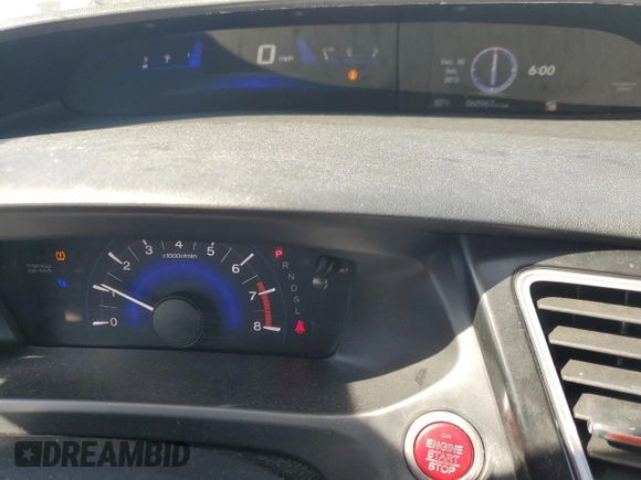 2014 Honda Civic Sedan EX with VIN 19XFB2F84EE259683, listed as a Copart auction lot 46661875 with 68,967 mi miles and Clean Title. Bid and sale history available at carsss.com. Image 9.