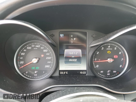 2018 Mercedes-Benz C 300 with VIN 55SWF4KB4JU275029, listed as a Copart auction lot 60671925 with 86,508 mi miles and Salvage title. Bid and sale history available at DreamBid. Image 9.