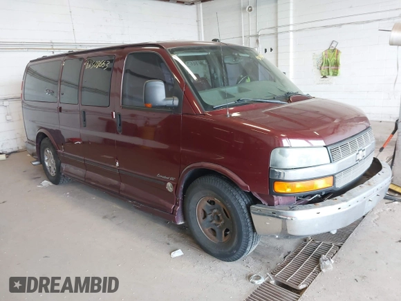 2003 Chevrolet Express Cargo YF7 Upfitter z VIN 1GBFG15T331162139, wystawiony jako IAAI lot #42308663 z przebiegiem 169 455 mil mil oraz . Historia ofert i sprzedaży dostępna na DreamBid. Obrazek 1.