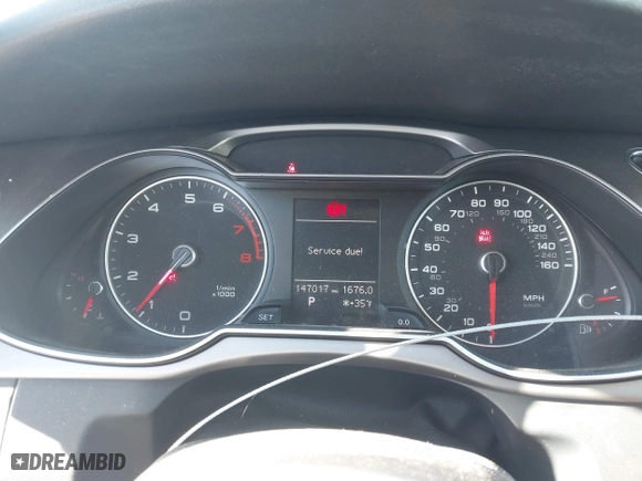 2013 Audi A4 Premium with VIN WAUBFAFL7DN007886, listed as a IAAI auction lot 41523228 with 147,017 mi miles. Bid and sale history available at carsss.com. Image 7.