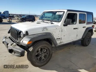 2022 Jeep Wrangler Unlimited Sport S with VIN 1C4HJXDG8NW140737, listed as a Copart auction lot 83642574 with 45,379 mi miles and Salvage Title. Bid and sale history available at carsss.com. Image 1.